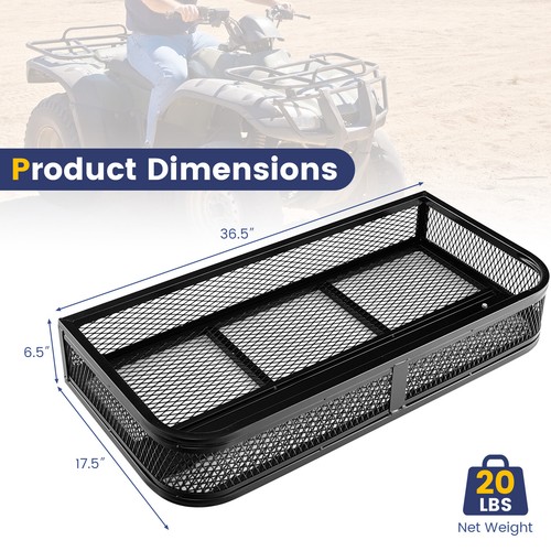 Cesta de carga delantera universal para ATV HD de acero portaequipajes superficie de malla - Imagen 2 de 8