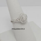 1Ct Natural Oval Diamond Halo Engagement Wedding Bridal Ring 10K White Gold Band