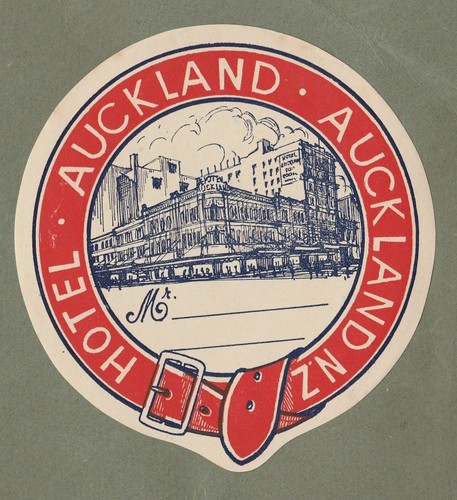 Hotel Gepäckaufkleber Auckland Neuseeland #536