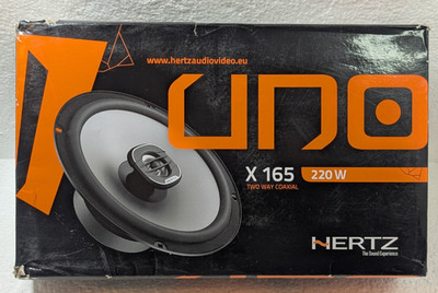Hertz X165 6.5'' Uno 220W 2-Way PEI Tweeters Car Audio Speakers New Damaged Box