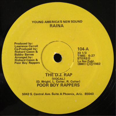 Poor Boy Rappers The D.J. Rap (Vinyl) 12'' Single (UK IMPORT)