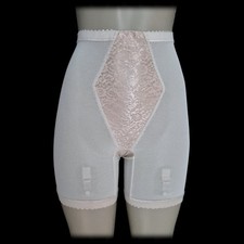 Vintage 60s BESTFORM Hi-Rise TIGHT Panty GIRDLE Shorts NYLON Garters Shaper L