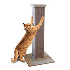 Ultimate Scratching Post Gray Large 32 Inch Tower Sisal Fiber For Cats