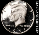 1996-S Silver Kennedy Half Dollar - Choice Gem Proof  Lustrous  #L2786