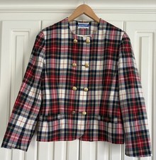 Vintage Pendleton 100% Virgin Wool USA Plaid Gold Button Jacket Women’s SP