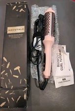 Wavy Talk, Heated Round Brush For Super Smoothing Curls And Volumizing Hair PINK