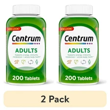 Centrum Adult Multivitamin/mineral Supplement, 200 Tablets 2 Pack 12/26