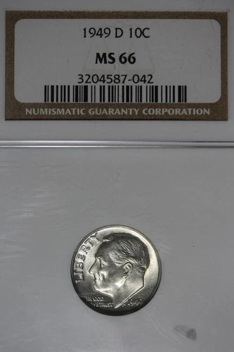 1949 D NGC MS66 ROOSEVELT DIME #B51541