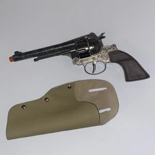 Vintage Gonher No 122 Western Revolver 12 Shot Diecast Toy Cap Gun Made In Spain