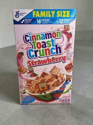Cinnamon Toast Crunch Strawberry Breakfast Cereal, Crispy, Family Size, 18.8 oz