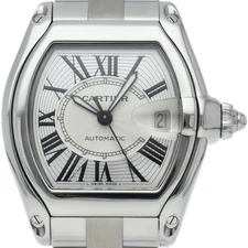 CARTIER Roadster LM Watch Automatic W62025V3 Stainless Steel mensWatch Silve...