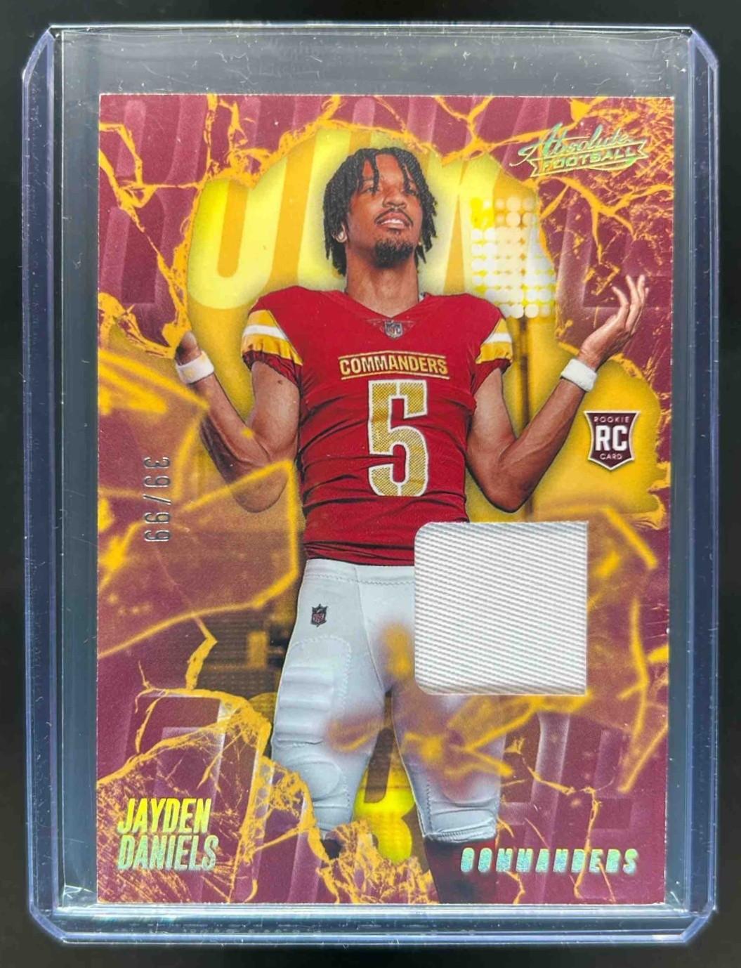 Jayden Daniels Panini Absolute Rookie Force Relics #RFJDS Gold