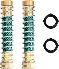 Hose Extension Adapter for 3/4"-11.5NH, Solid Brass Faucet Hose Kink Protector w