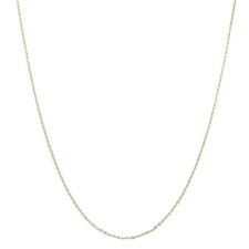 14K Solid Gold Classic Rope Necklace, Hypoallergenic For Women 0.7mm 20inch