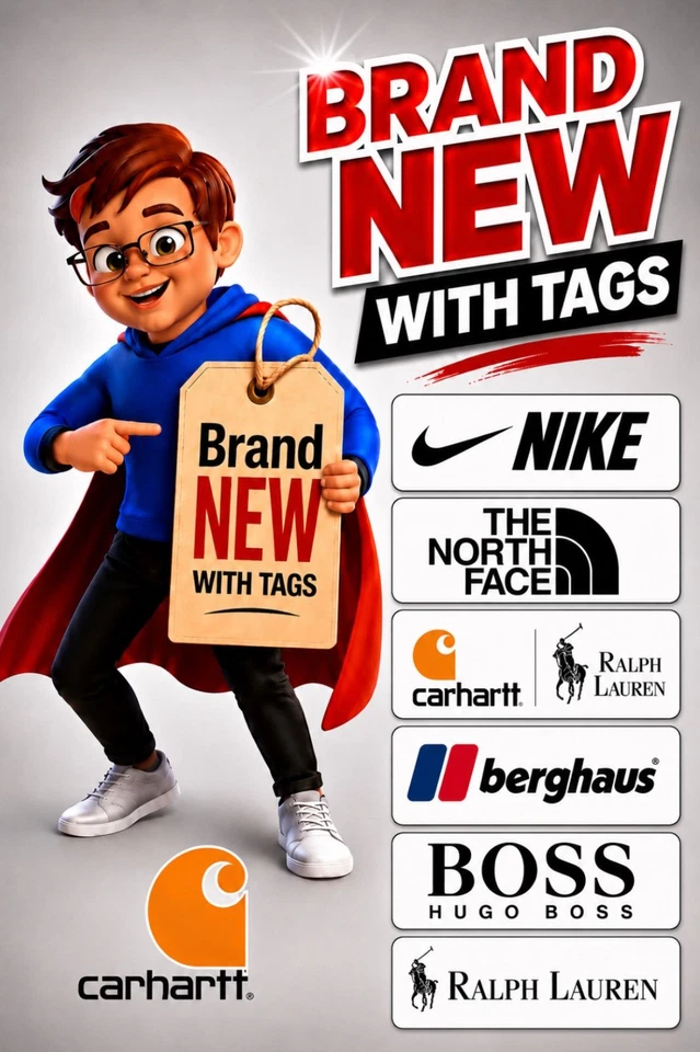 Brand new with tags BOSS CARHARTT NIKE NORTH FACE