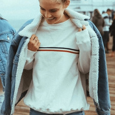 Brandy Melville / John Galt One Size White USA Sweatshirt