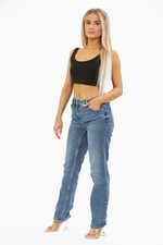 Women Ex N@xt Jeans Straight Leg Mid-Rise Denim Blue Regular Fit Size 6-14