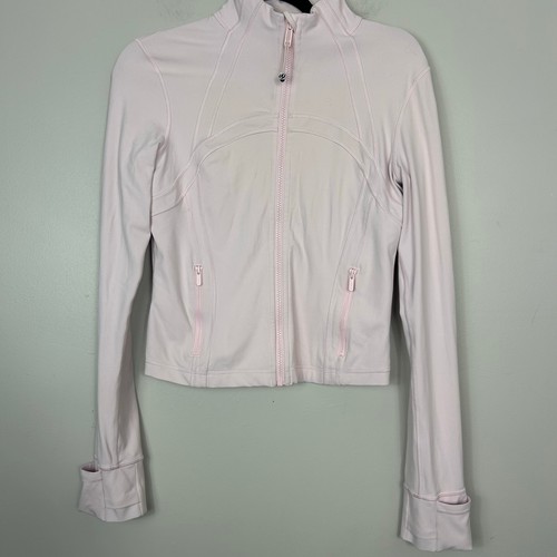 Lululemon Define Cropped Jacket Strawberry Milkshake Sz 10 - Picture 2 of 8