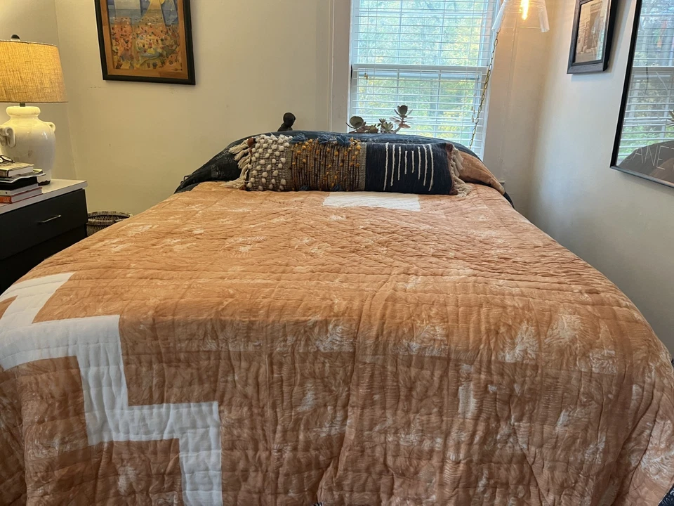 Edredón CQC King Dune--bloqueado a mano en la India Foto 3 de 4