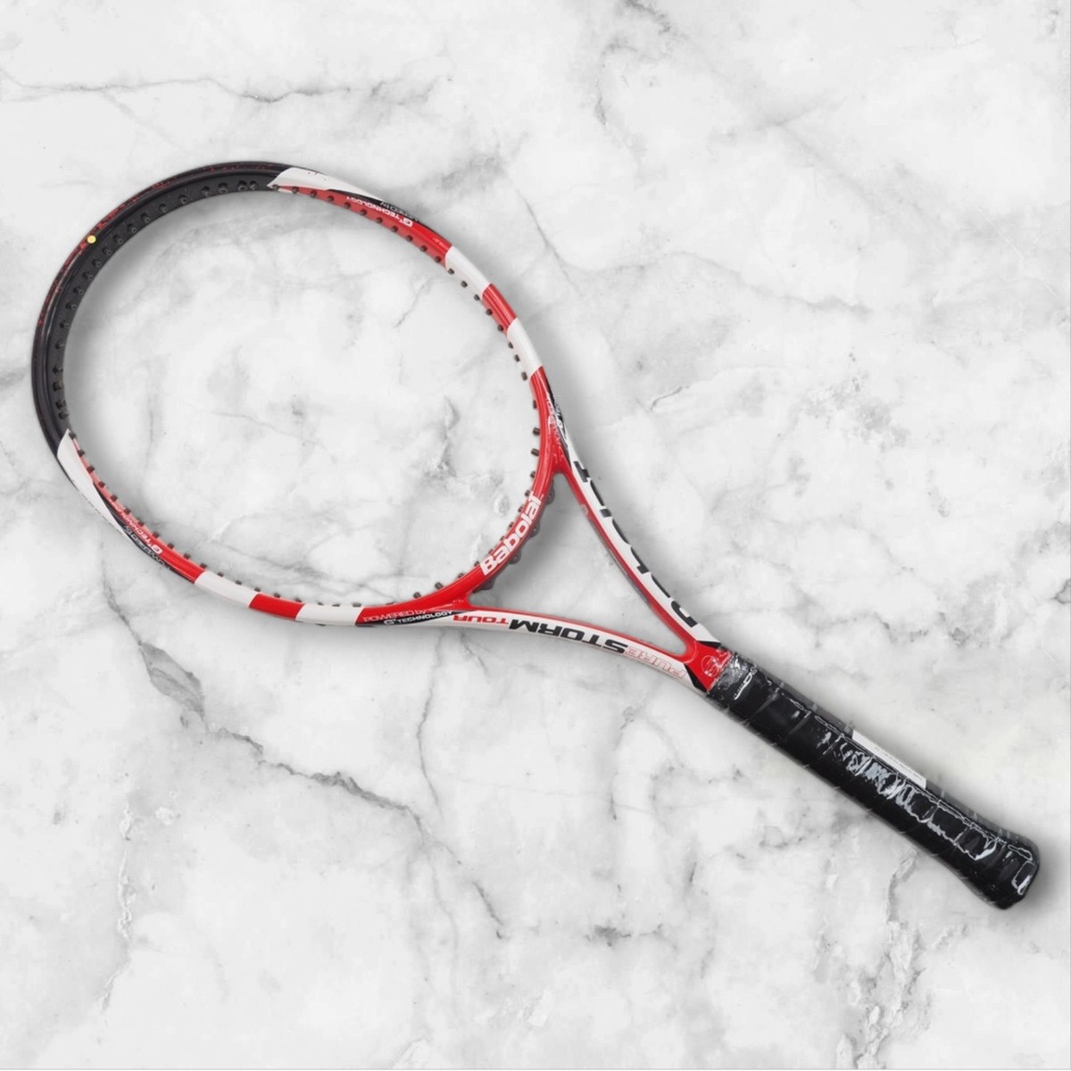Babolat - 中古 テニスラケット バボラ ピュア ストーム ツアー プラス 2011年モデル【トップバンパー割れ有り】 (G2)BABOLAT PURE STORM TOUR + 2011 Babolat Pure Storm Tour 2011 Tennis Racquet 4 1/4 Used with