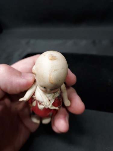 Antica bambola Kewpie Bisque primi '900 alta 4" braccia snodate - Foto 9 di 11