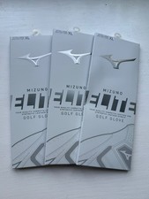 3 NEW MIZUNO ELITE GOLF GLOVES - MEN'S X-LARGE WORN ON YOUR RH
