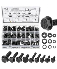 - Nuts and Bolts Assortment Kit, 272 Pcs, Black Carbon Steel, Grade 10.9, M6, M8