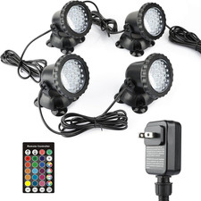 RGB Pond Light, Color Changing Fountain Lights Submersible Pond Lights, IP68 Wat