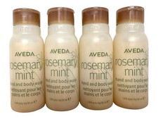 4 Aveda Rosemary Mint Hand  Body Wash Travel Size 1 oz