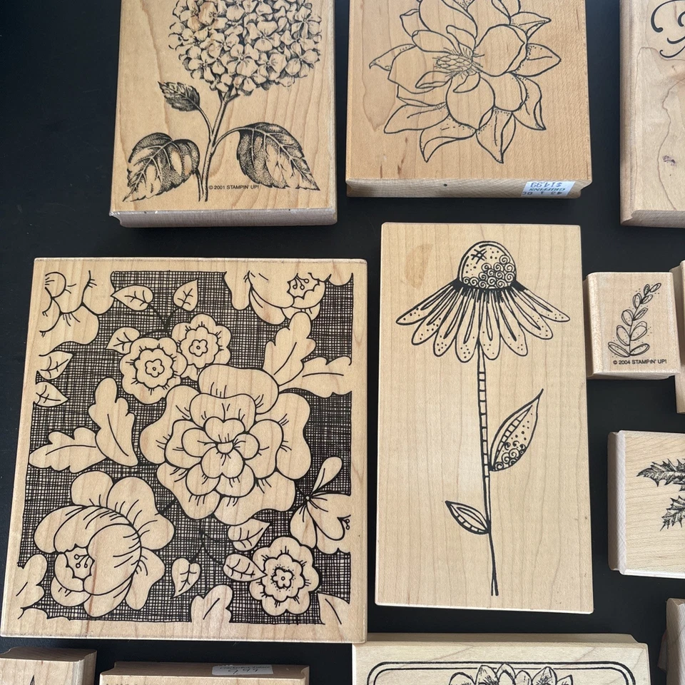 Lote de sellos de goma pájaros flores dichos tarjetas hacer álbum de memoria más nuevo Foto 2 de 4