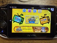 Sony PS Vita OLED Console Black With Person 4 and 74 Games With Cradle/ Charger 