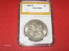 1890-0 Morgan Dollar Coin in Plastic Holder