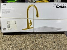 NEW KOHLER Leto R31548-2MB Vibrant Brushed Moderne Brass Kitchen Faucet sprayer