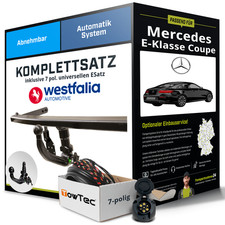 Für MERCEDES E-Klasse Coupe C207 Anhängerkupplung abnehmbar +eSatz 7pol uni. 09-