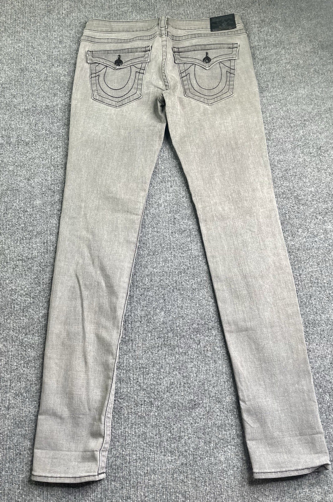 true religion jeans julie Women’s 31 Distressed Gray Skinny thumbnail 3