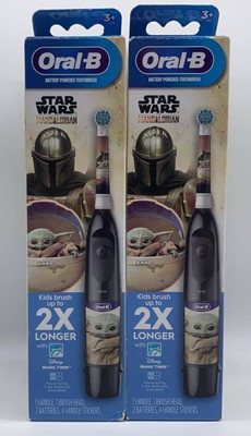 2PK Oral -B Star Wars ~ 2 Battery Powered Toothbrushes Each ~ Extra Soft ~ NEW