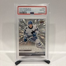 2024-25 Upper Deck #468 POP 1 Jack Thompson Outburst Young Guns PSA 10 San Jose