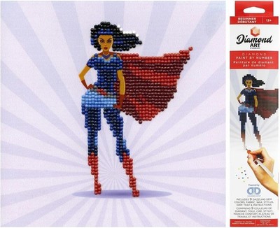 DIAMOND ART BY LEISURE ARTS Hero, 8''X8'', Beginner Diamond Painting Kits