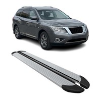 Seitenschweller Trittbretter Schweller FüR Nissan Pathfinder 2013-2021 Alu Grau