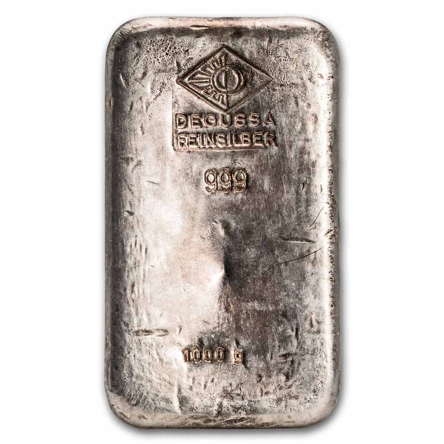 純銀 Ag9999 1000g 1 kilo Silver Bar - Degussa Feinsilber (1000 Grams) | eBay