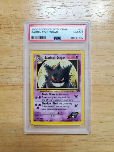 Pokemon PSA 8 NM-MINT 2000 Sabrina's Gengar 29/132 Gym Challenge Rare Card