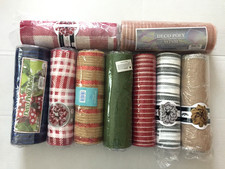 Lot Of 9 New Deco Mesh Ribbon Assortment of C...
