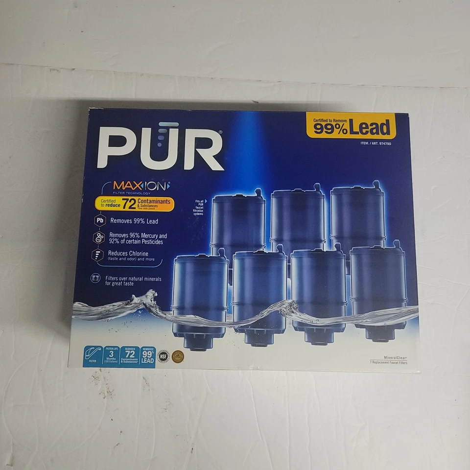 7 Pack Pur 974790 Maxion Faucet Mount Refills Replacement Water Filter - Image 2 of 4