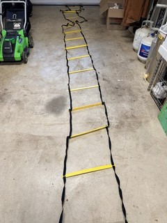 Yes4All Speed and Agility Training Ladder with Carry Bag 22 ft (Yellow)