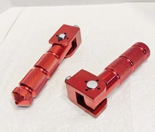 Minho Red Aluminum CNC Folding Motorcycle Bicycle Foot Pegs