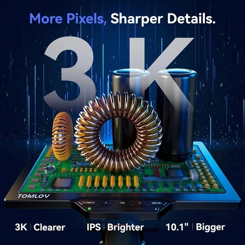 TOMLOV 10" LCD 2000X HDMI Digital Mikroskop Flex Arm Lötmikroskop Erwachsene - Bild 26 von 40