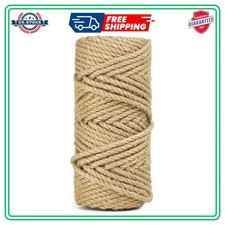 5mm Jute Twine 100ft Heavy Duty Natural Hemp Rope for Arts Crafts Gardening