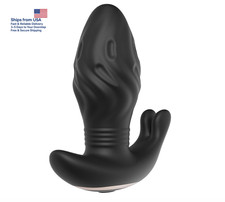 Premium Thrusting Prostate Massager with Remote Control, 10 Modes, Waterproof