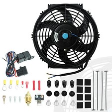 10" Universal Slim Fan Push Pull Electric Radiator 12V 80W High 10 Inch