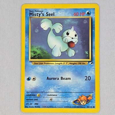 Mistys Seel 088/132 Gym Heroes Regular Common Vintage Pokemon TCG WOTC LP |  eBay